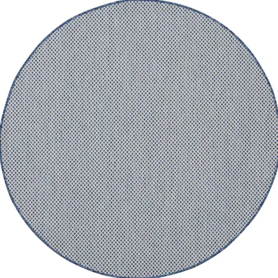 5' Bone Round Geometric Power Loom Area Rug Photo 7