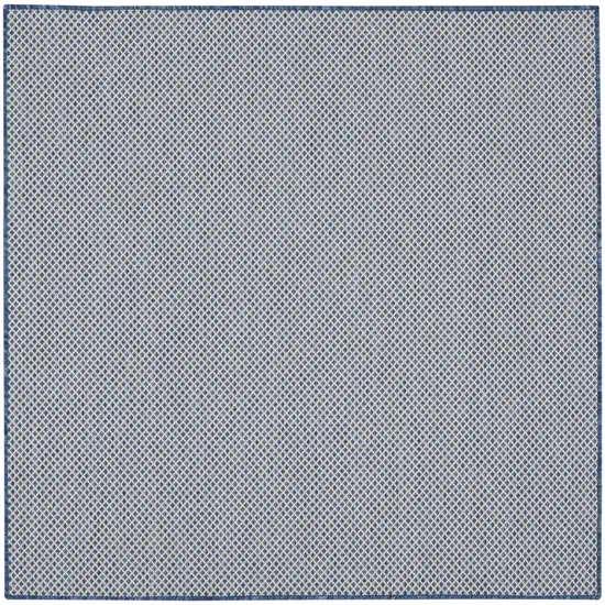 4' Bone Square Geometric Power Loom Area Rug Photo 2