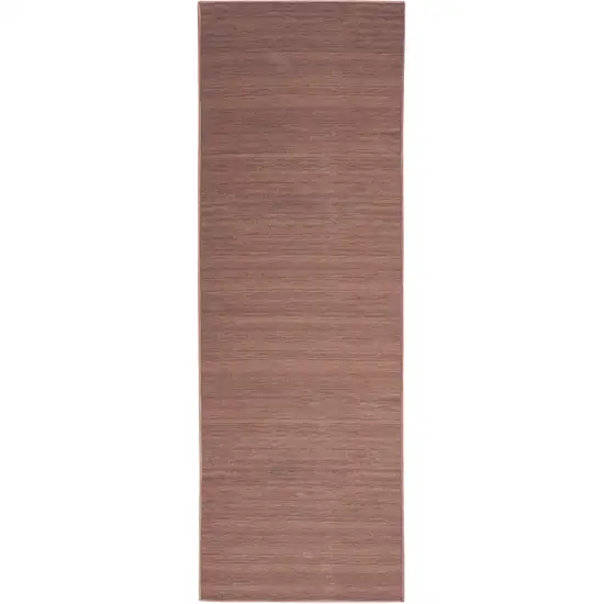 10' Brown Abstract Washable Runner Rug Photo 2