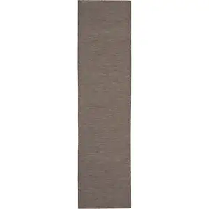 Photo of 8' Brown Power Loom Runner Rug