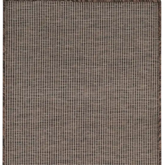 8' Brown Power Loom Runner Rug Photo 4