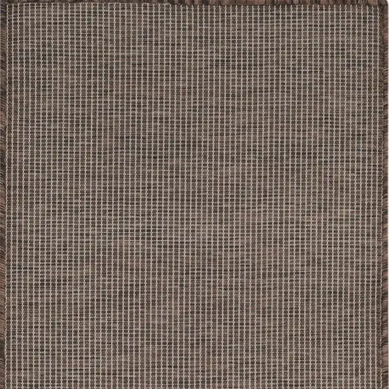 8' Brown Power Loom Runner Rug Photo 8