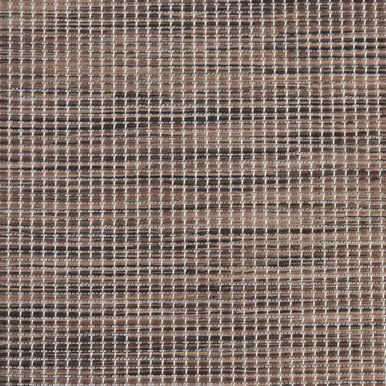 8' Brown Power Loom Runner Rug Photo 9