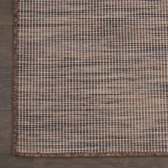 8' Brown Power Loom Runner Rug Photo 7