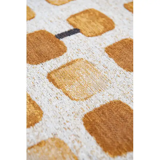 10' Brown and Beige Geometric Non Skid Area Rug Photo 5