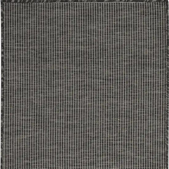 8' Charcoal Power Loom Runner Rug Photo 3