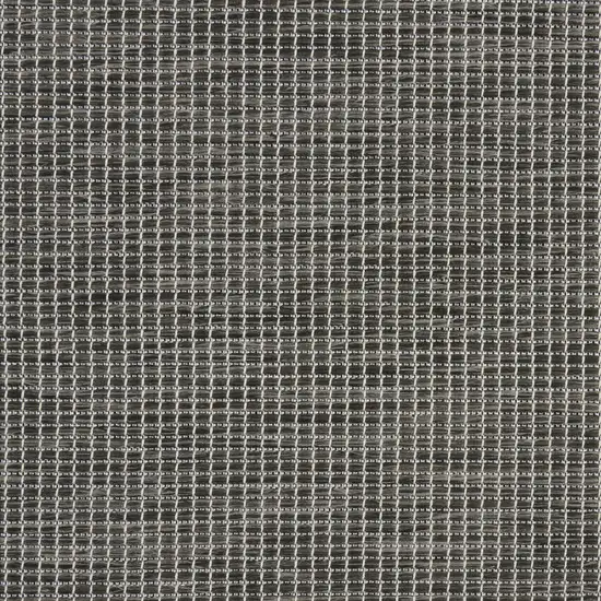 8' Charcoal Power Loom Runner Rug Photo 4