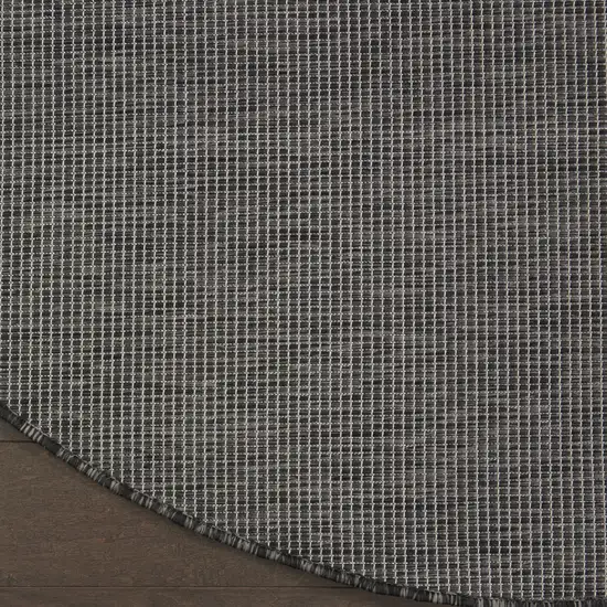 8' Charcoal Round Power Loom Area Rug Photo 8