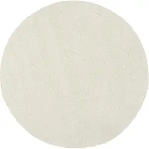 Photo of 7' Cream Shag Non Skid Round Rug