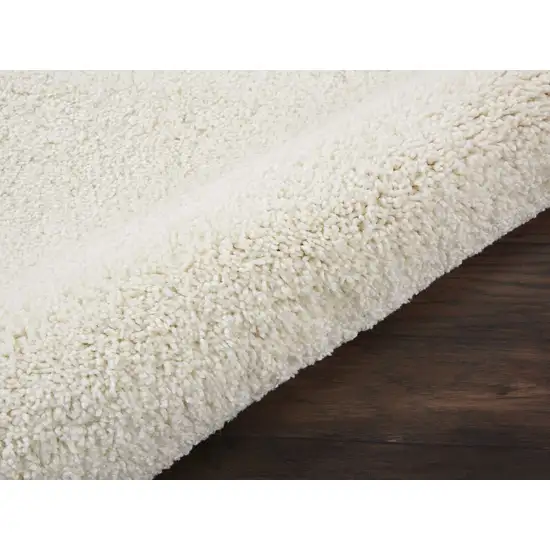 7' Cream Shag Non Skid Round Rug Photo 7