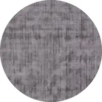 Photo of 6' Dark Brown Round Hand Loomed Area Rug