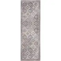 Photo of 10' Floral Power Loom Distressed Washable Runner Rug