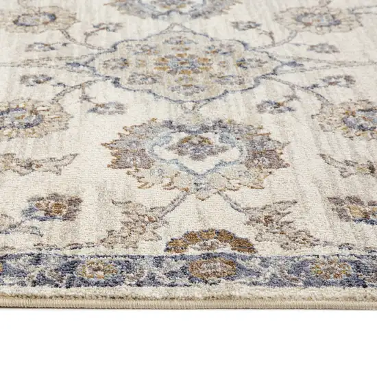 10' Floral Power Loom Runner Rug Photo 4