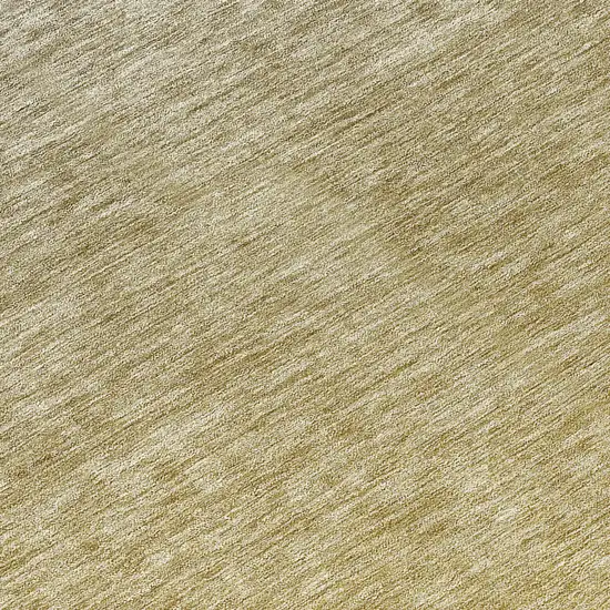 8' Gold Beige And Taupe Round Ombre Washable Indoor Outdoor Area Rug Photo 8