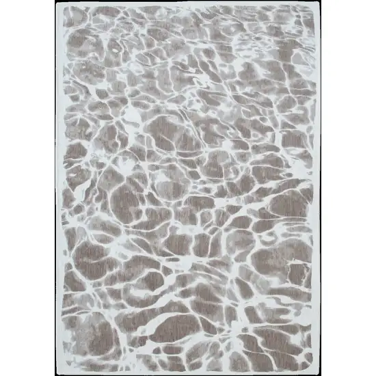 10' Gray Abstract Non Skid Area Rug Photo 2