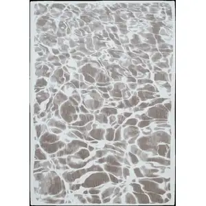 Photo of 10' Gray Abstract Non Skid Area Rug