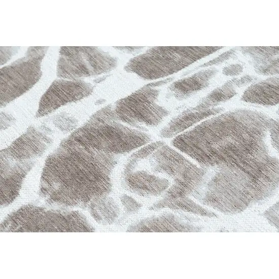 10' Gray Abstract Non Skid Area Rug Photo 8