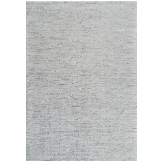 8' Gray Abstract Non Skid Runner Rug Photo 2