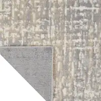 Photo of 7' Gray Abstract Power Loom Runner Rug