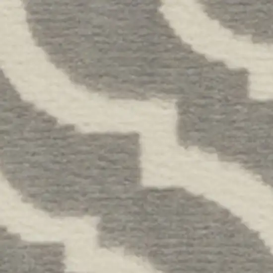 7' Gray Moroccan Power Loom Runner Rug Photo 7