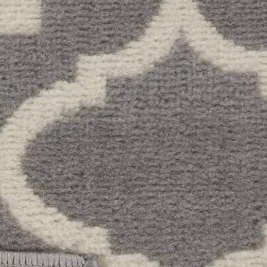 7' Gray Moroccan Power Loom Runner Rug Photo 4