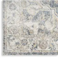 Photo of 8' Gray Oriental Power Loom Washable Runner Rug