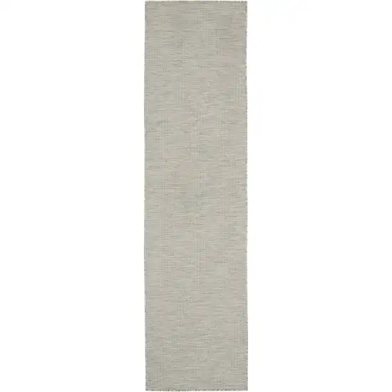 8' Gray Power Loom Runner Rug Photo 2