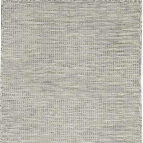 8' Gray Power Loom Runner Rug Photo 3