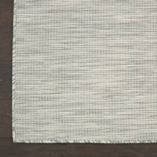 8' Gray Power Loom Runner Rug Photo 2