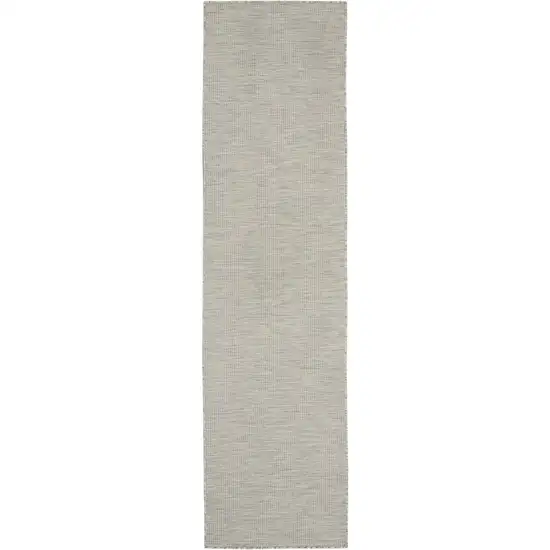 8' Gray Power Loom Runner Rug Photo 5