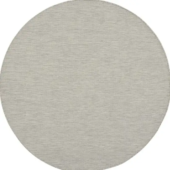 6' Gray Round Power Loom Area Rug Photo 4