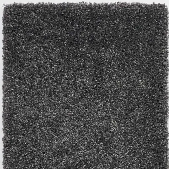 10' Gray Shag Non Skid Runner Rug Photo 5