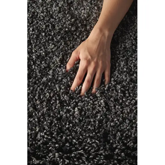 10' Gray Shag Non Skid Runner Rug Photo 6