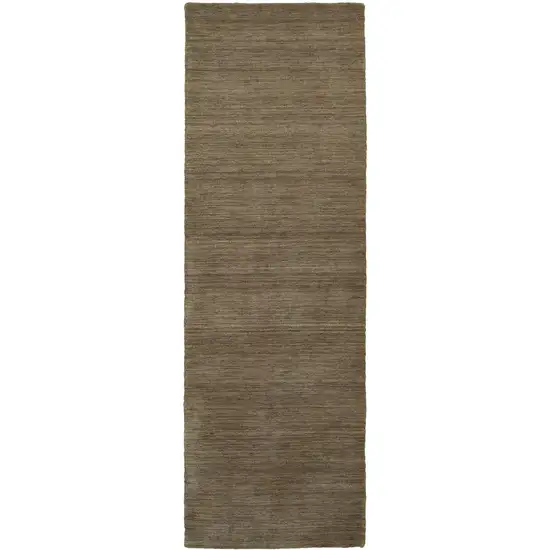 8' Gray Wool Hand Tufted Runner Rug Photo 2