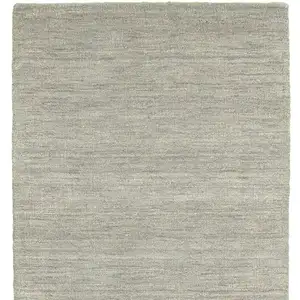 Photo of 8' Gray Wool Hand Tufted Runner Rug