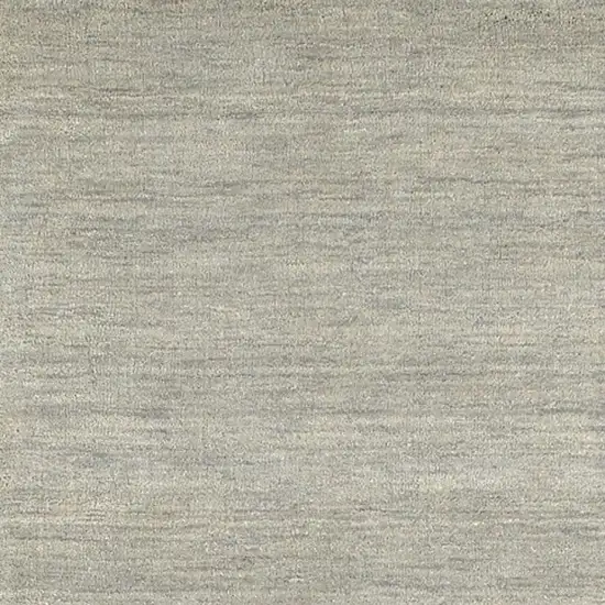 8' Gray Wool Hand Tufted Runner Rug Photo 6