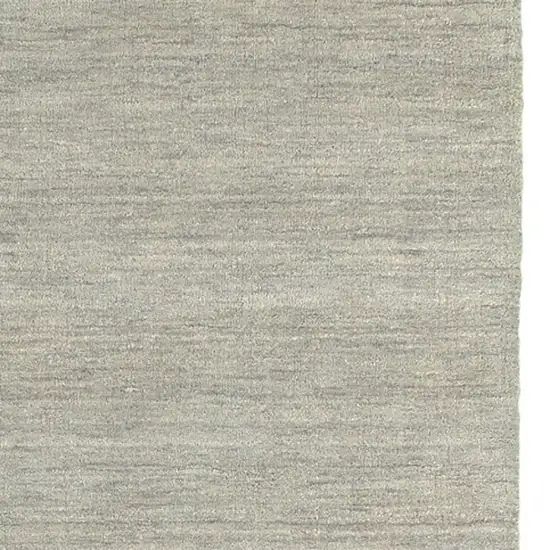 8' Gray Wool Hand Tufted Runner Rug Photo 5