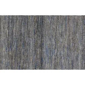 Photo of 12' Gray Wool Striped Hand Knotted Runner Rug