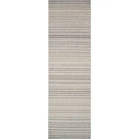 8' Gray and Beige Abstract Distressed Area Rug Photo 2