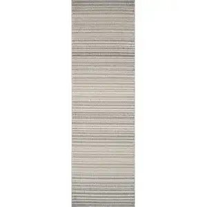 Photo of 8' Gray and Beige Abstract Distressed Area Rug