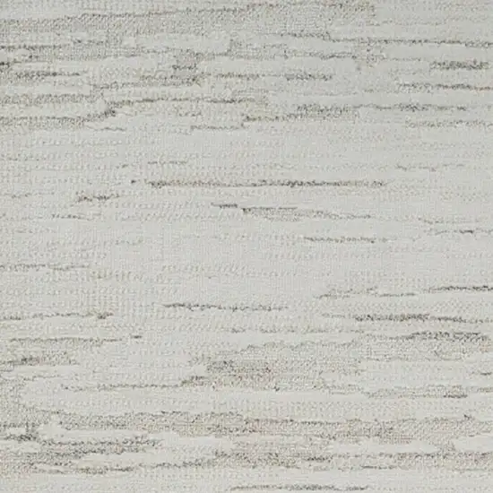 8' Gray and Beige Geometric Distressed Area Rug Photo 4