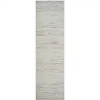 Photo of 8' Gray and Beige Geometric Distressed Area Rug