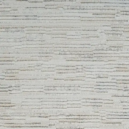 8' Gray and Beige Geometric Distressed Area Rug Photo 4