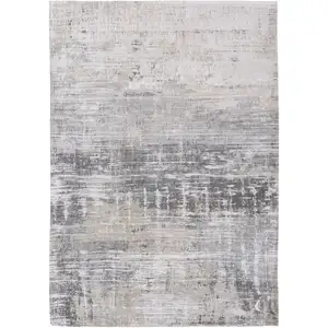 Photo of 10' Gray and White Abstract Non Skid Area Rug