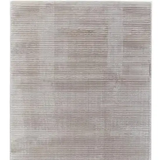 8' Gray and White Power Loom Runner Rug Photo 4