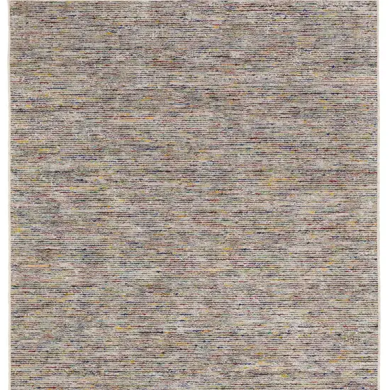 12' Gray and Yellow Wool Hand Loomed Runner Rug Photo 8