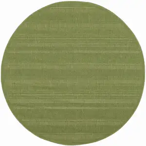 Photo of 8' Green Round Stain Resistant Indoor Outdoor Area Rug