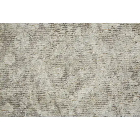 8' Ivory And Tan Round Abstract Hand Woven Area Rug Photo 3