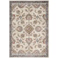 Photo of 10' Ivory Floral Power Loom Runner Rug