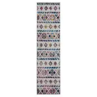 Photo of 10' Ivory Geometric Power Loom Runner Rug